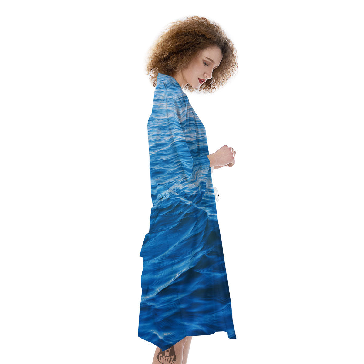 Surface Ocean Print Kimono-grizzshop