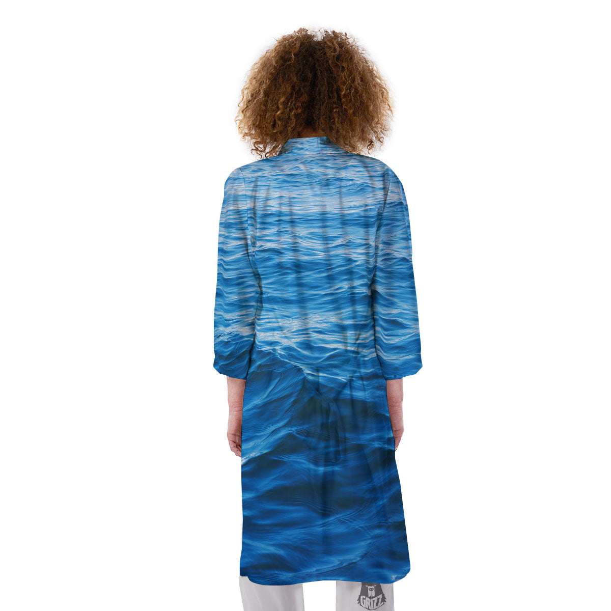 Surface Ocean Print Kimono-grizzshop