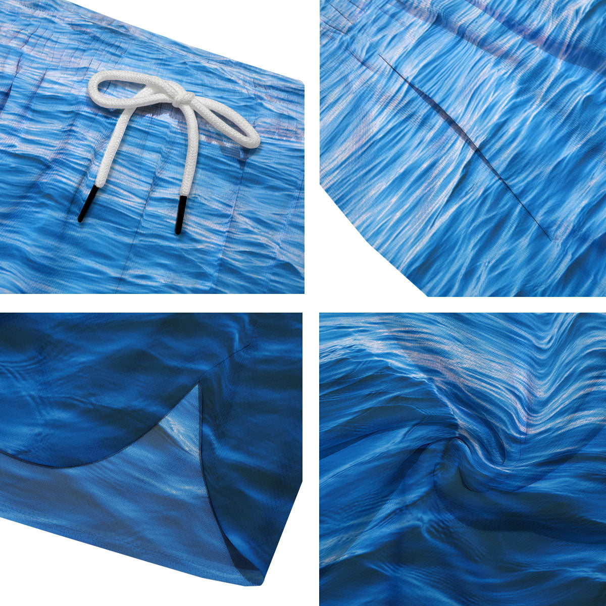 Surface Ocean Print Men's Running Shorts-grizzshop