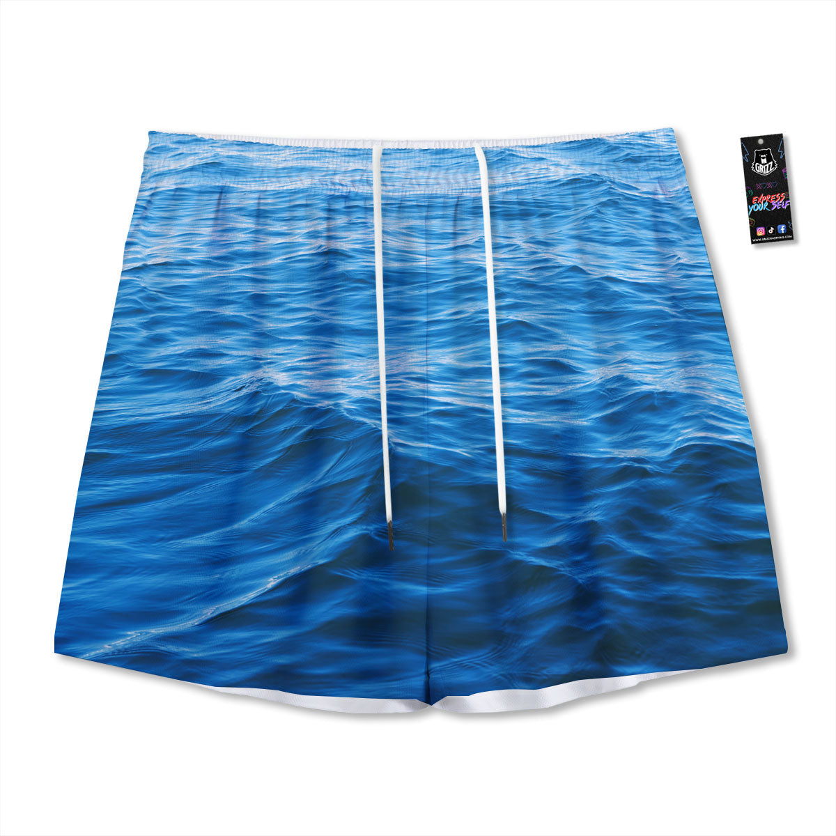 Surface Ocean Print Mesh Shorts-grizzshop