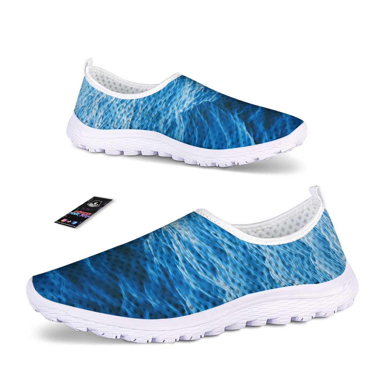 Surface Ocean Print Nurse Shoes-grizzshop