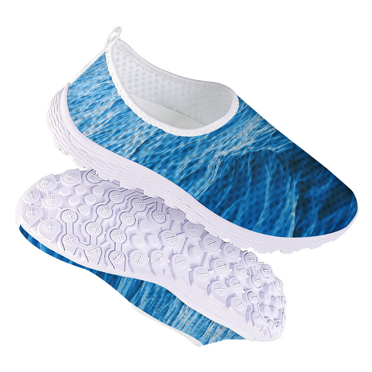 Surface Ocean Print Nurse Shoes-grizzshop