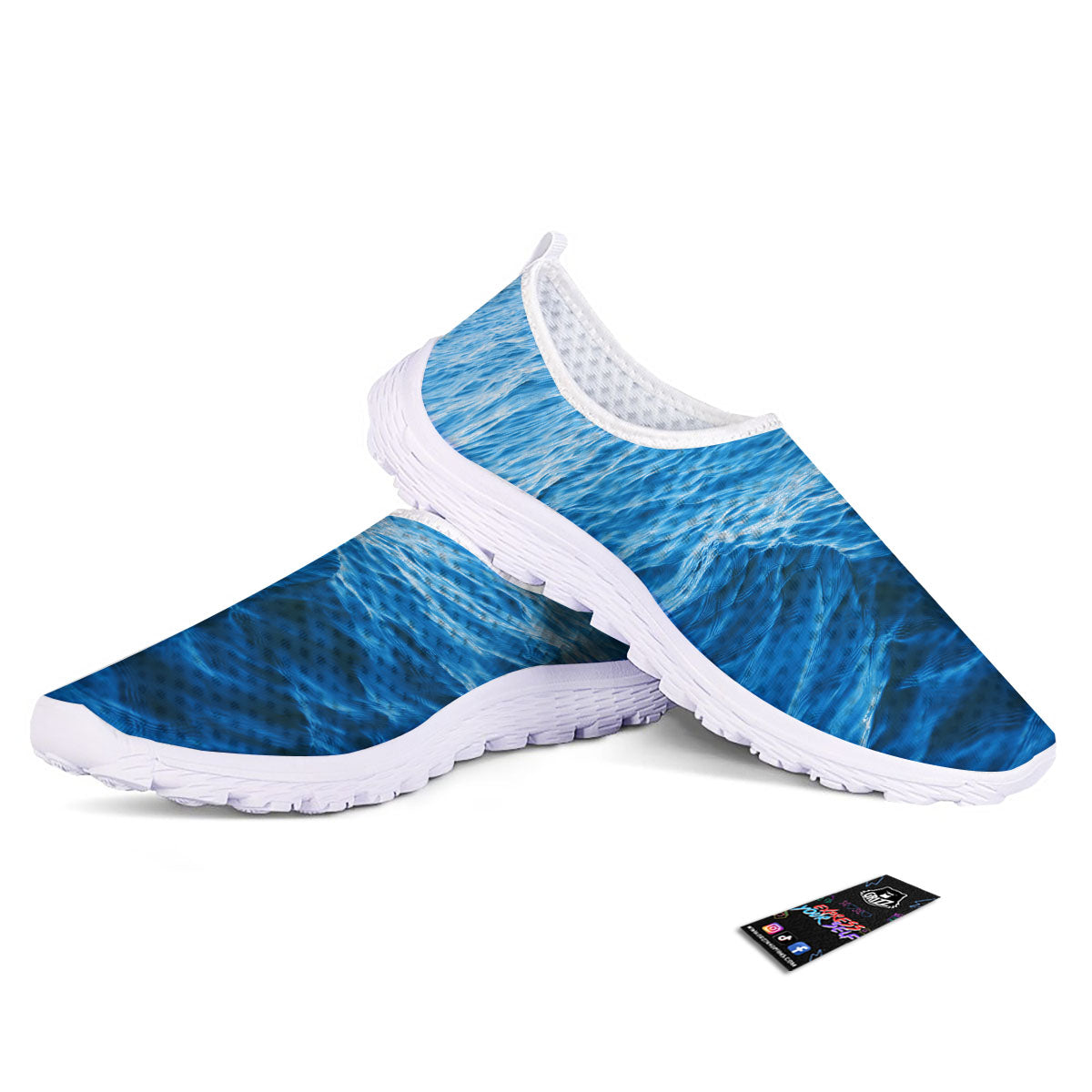 Surface Ocean Print Nurse Shoes-grizzshop