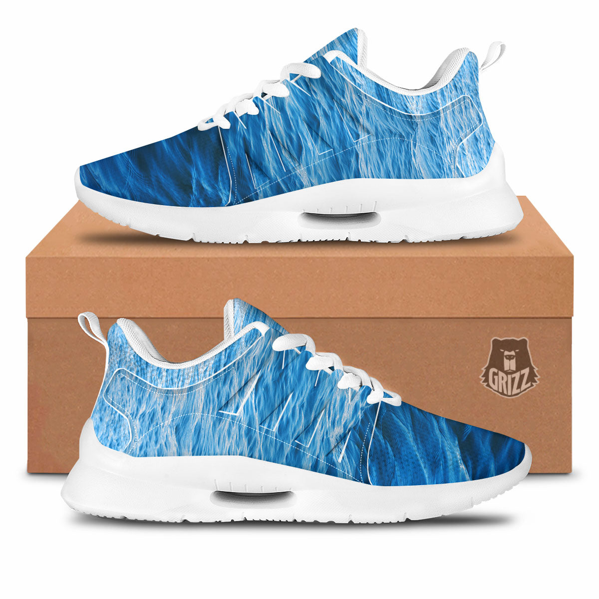 Surface Ocean Print Tennis Shoes-grizzshop