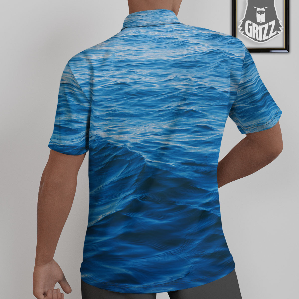 Surface Ocean Print Untucked Shirts-grizzshop