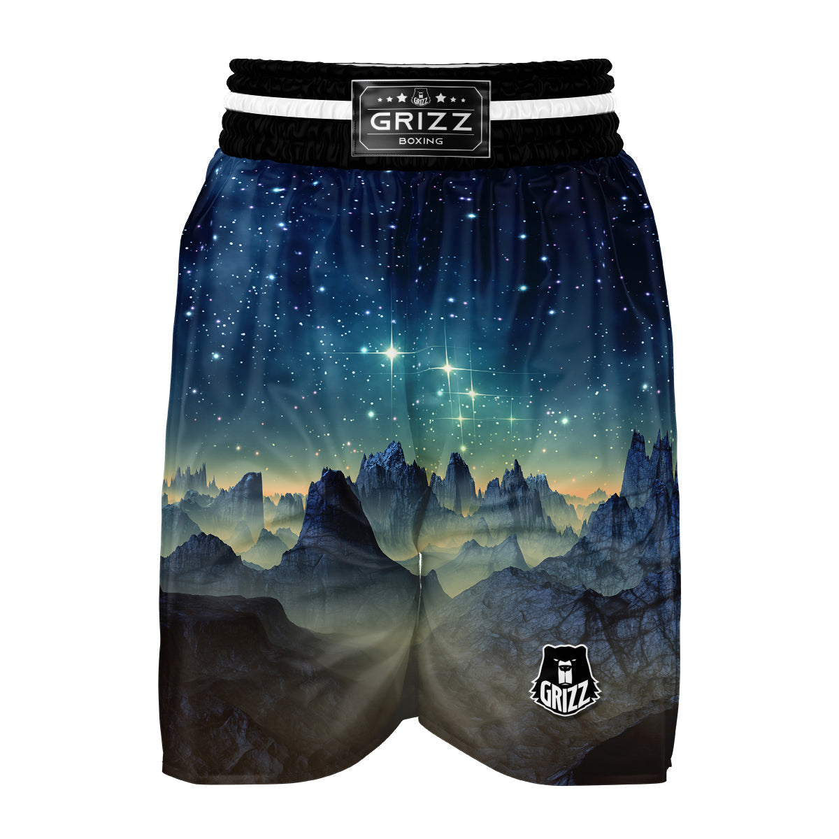 Surface Planet Galaxy Space Print Boxing Shorts-grizzshop