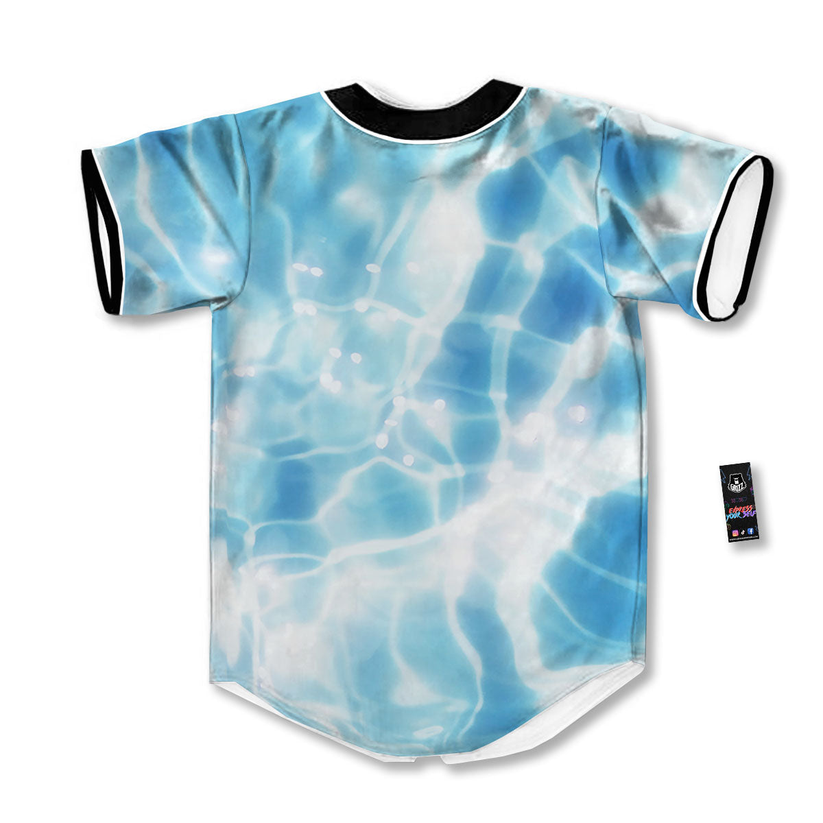 Surface Pool Water Print Baseball Jersey-grizzshop