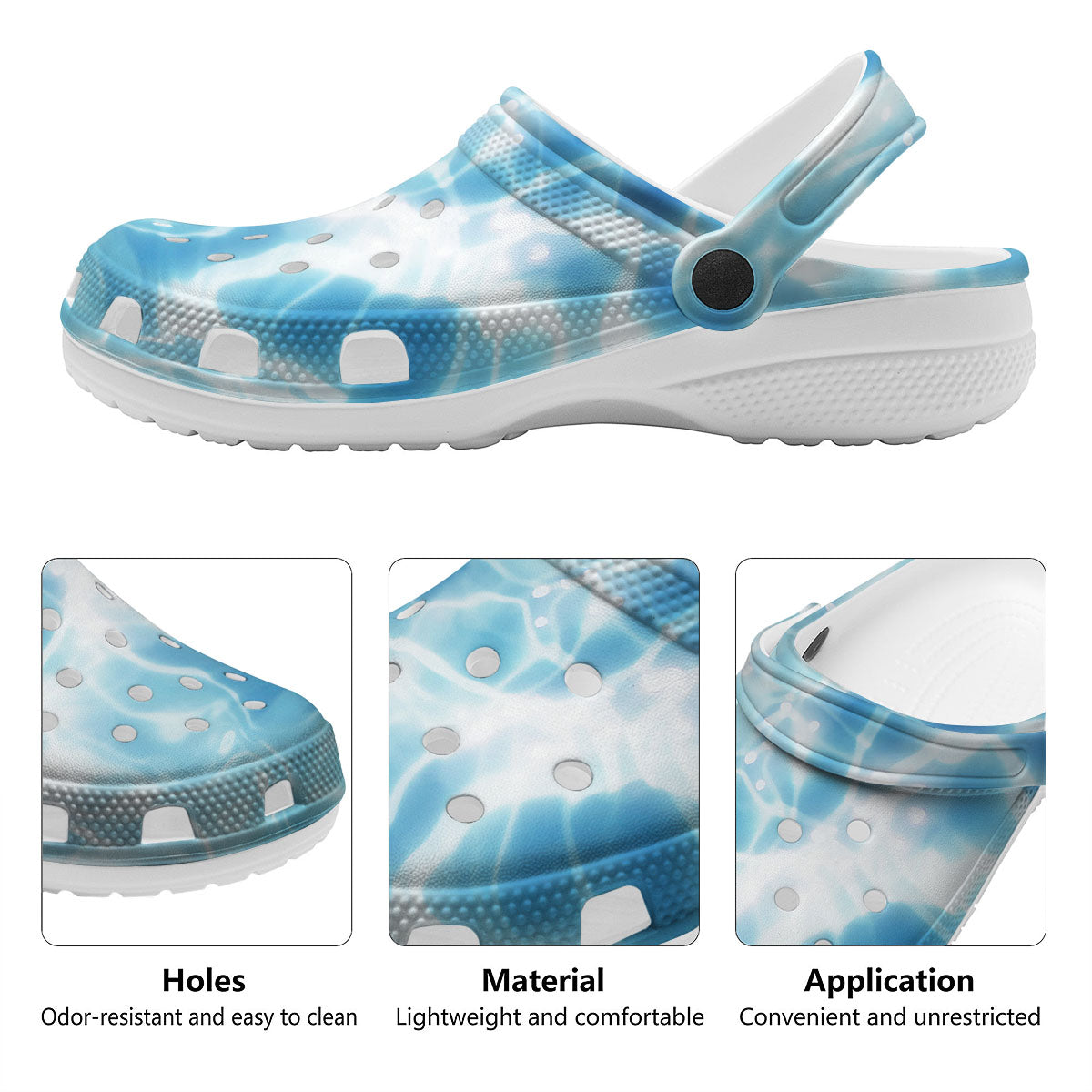 Surface Pool Water Print Clog-grizzshop