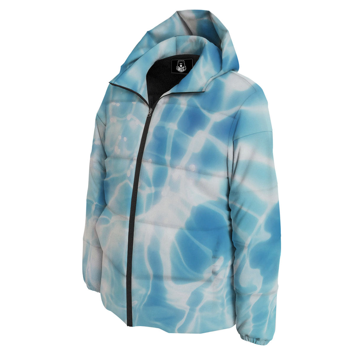Surface Pool Water Print Down Jacket-grizzshop