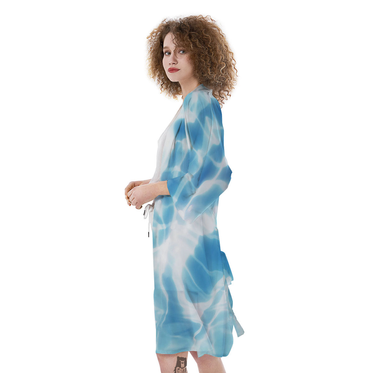 Surface Pool Water Print Kimono-grizzshop