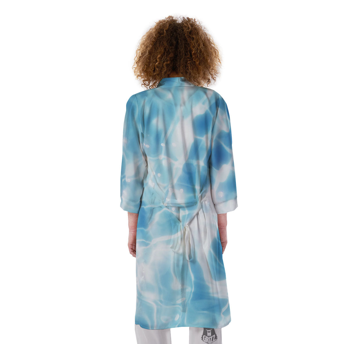Surface Pool Water Print Kimono-grizzshop