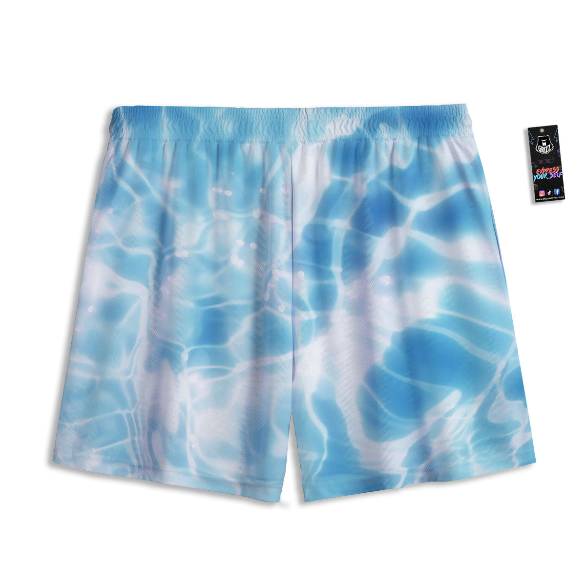 Surface Pool Water Print Mesh Shorts-grizzshop