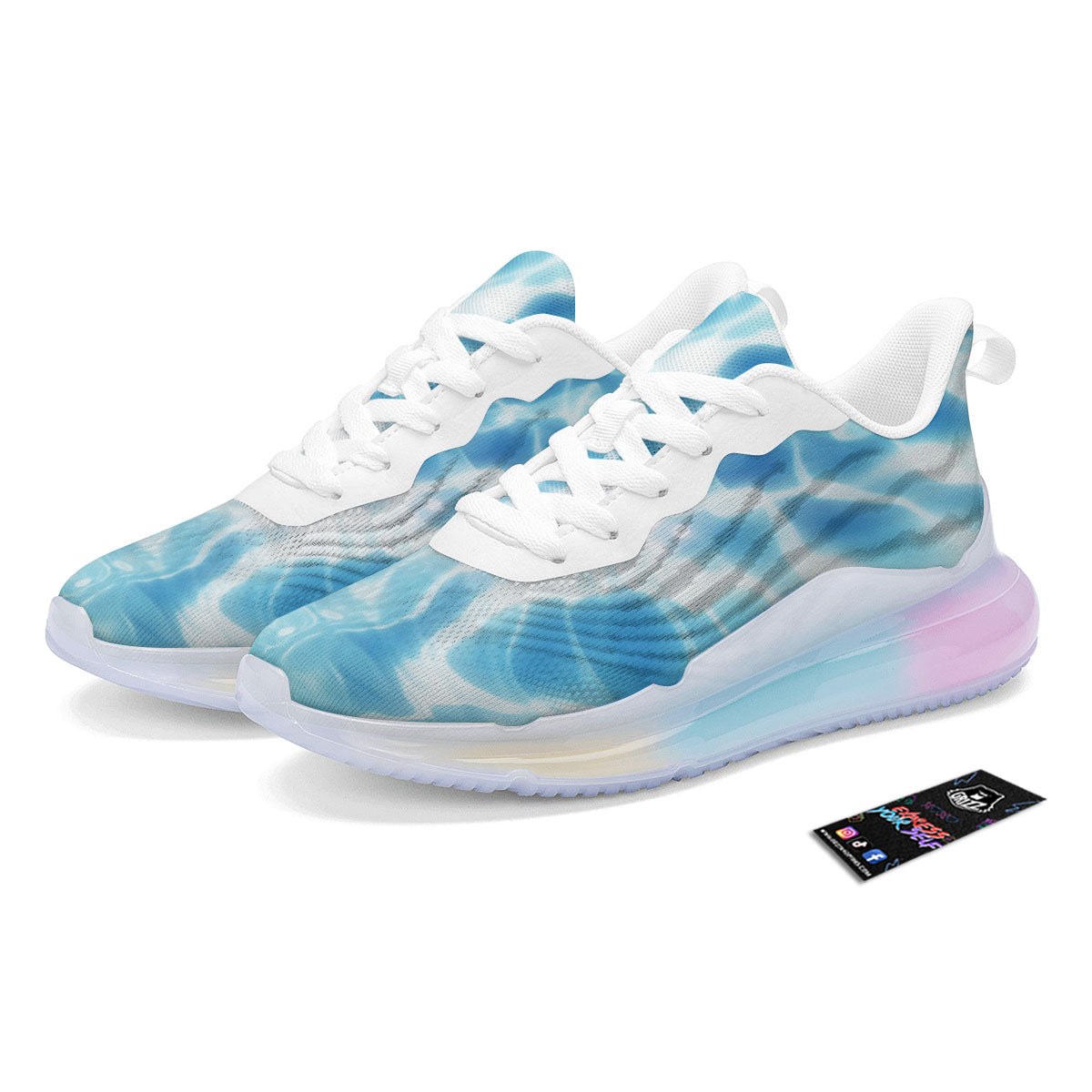 Surface Pool Water Print Running Sneakers-grizzshop