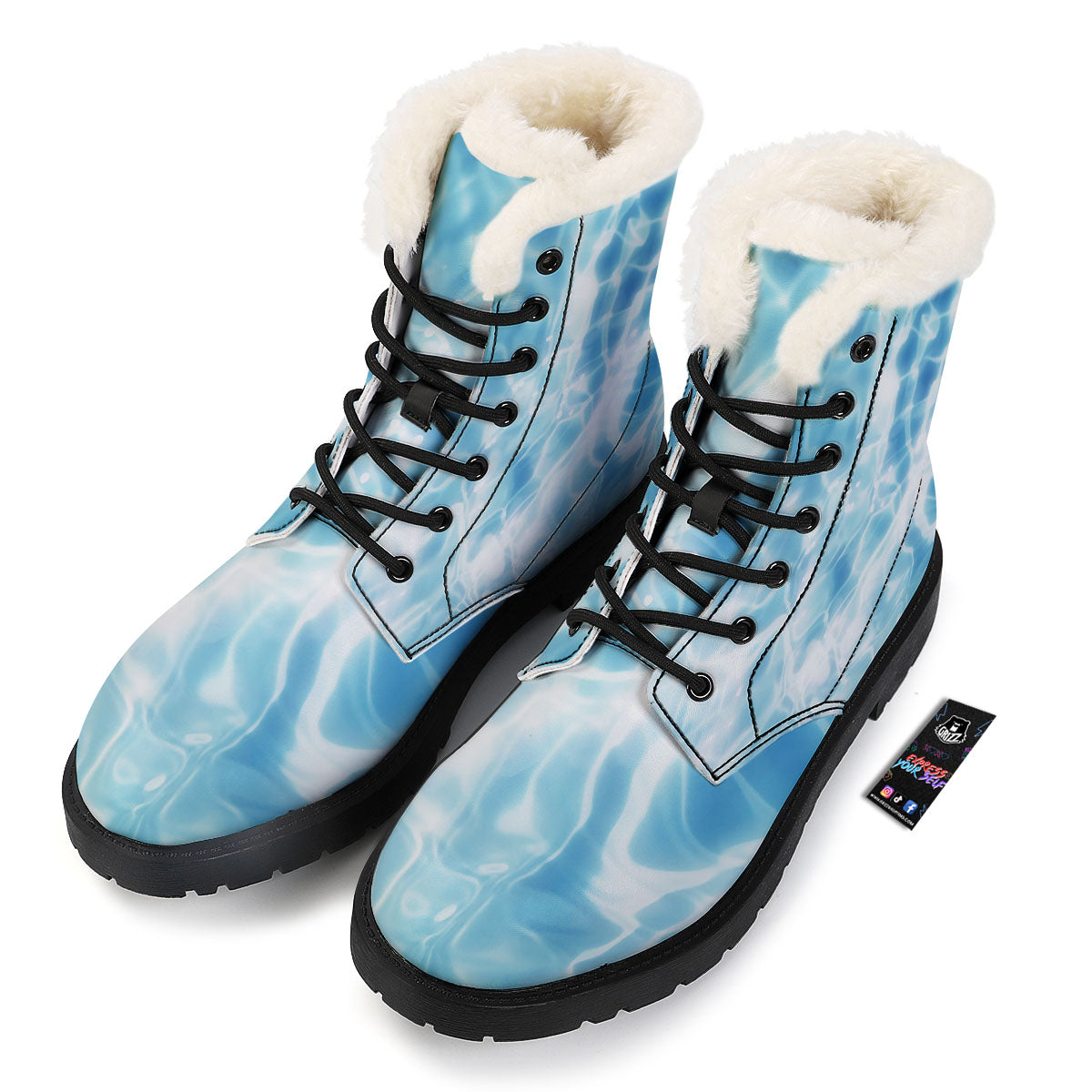 Surface Pool Water Print Winter Boots-grizzshop