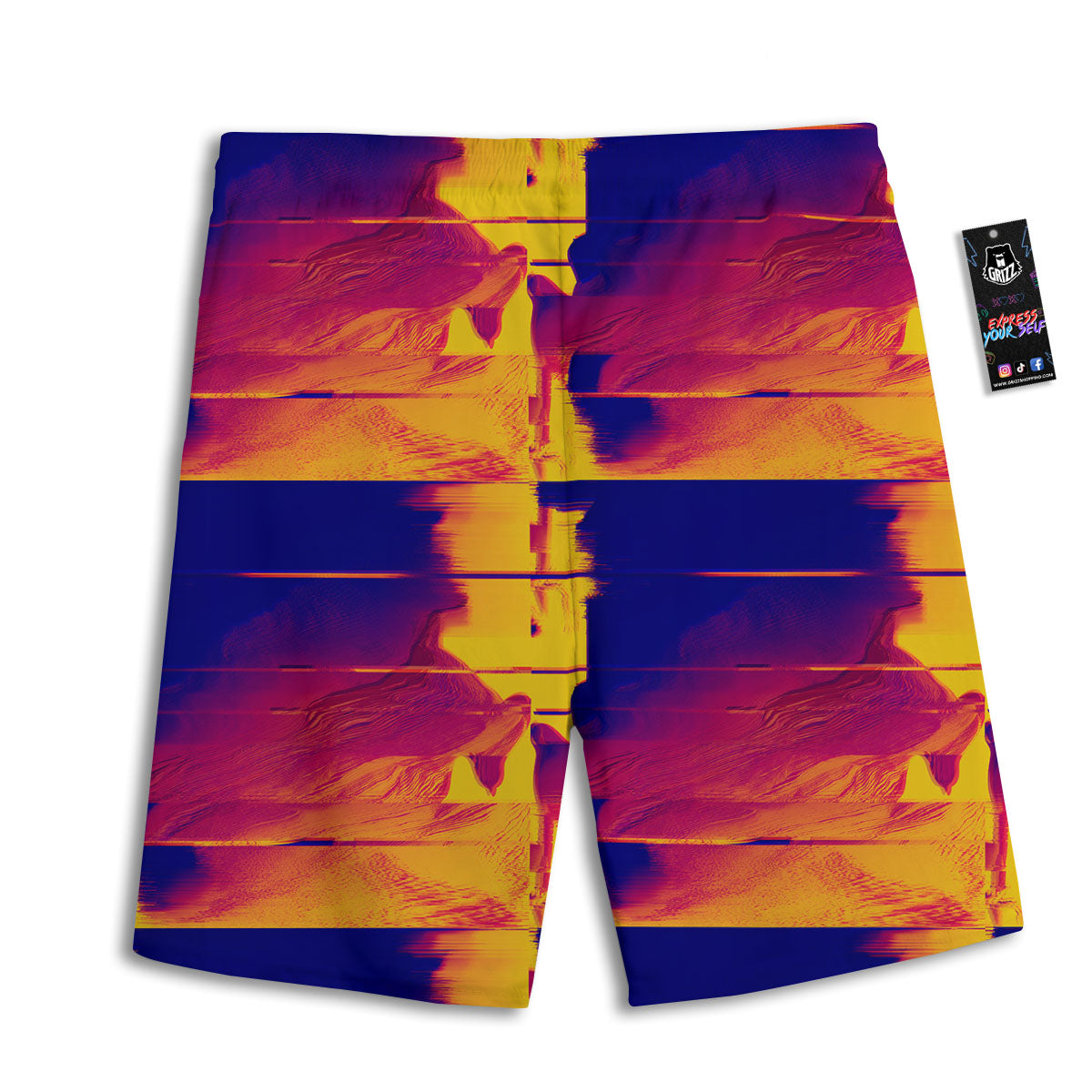 Surface Psychedelic Print Pattern Men's Athletic Shorts