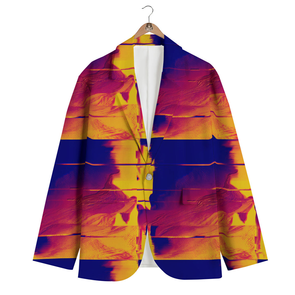 Surface Psychedelic Print Pattern Men's Blazer-grizzshop