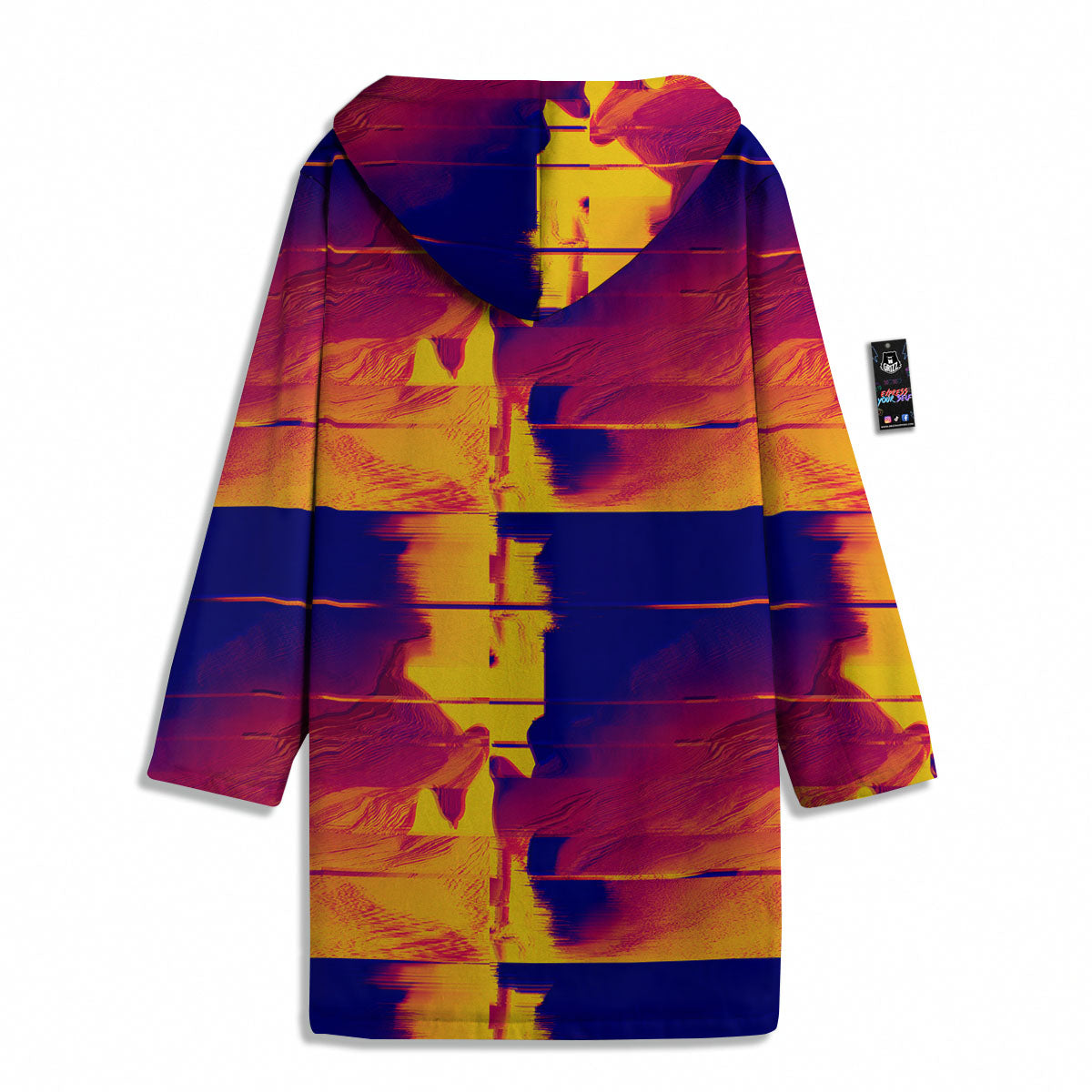 Surface Psychedelic Print Pattern Men's Windbreaker Jacket-grizzshop