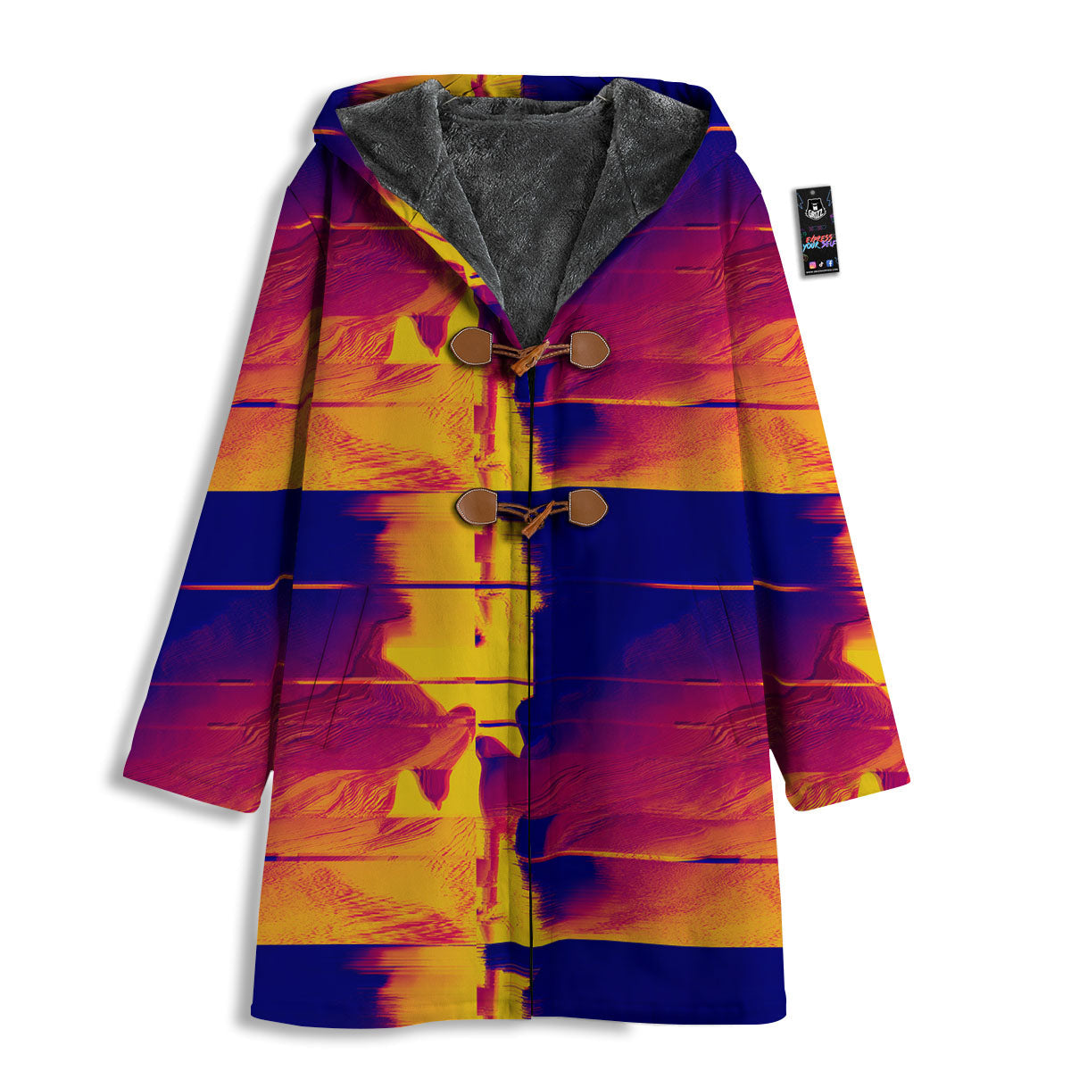 Surface Psychedelic Print Pattern Men's Windbreaker Jacket-grizzshop