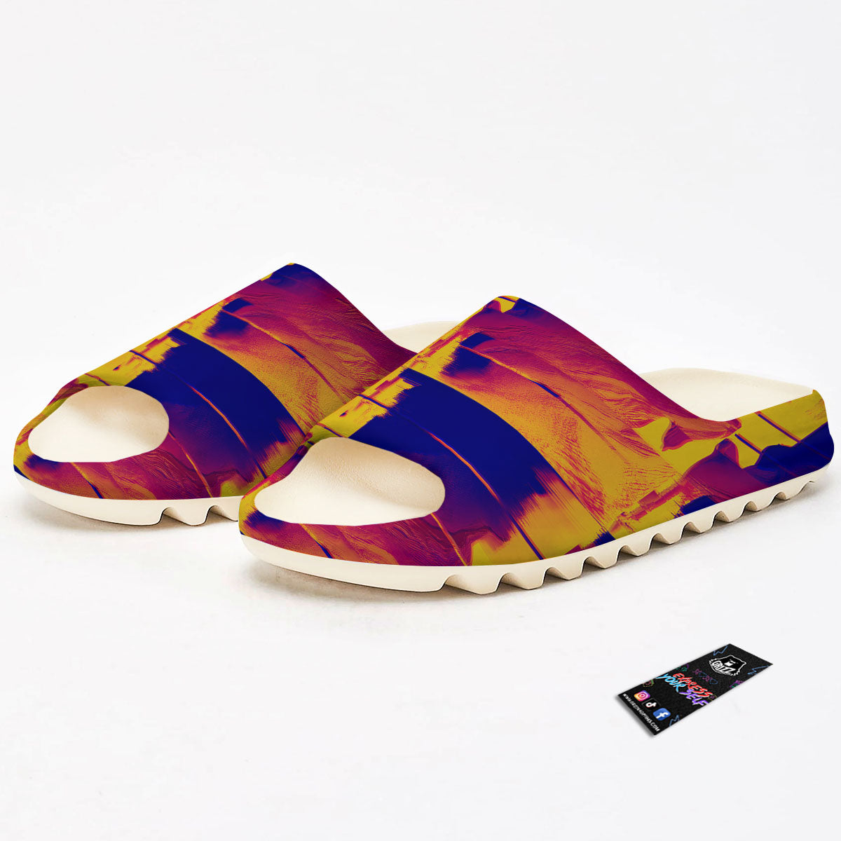 Surface Psychedelic Print Pattern Sandals-grizzshop