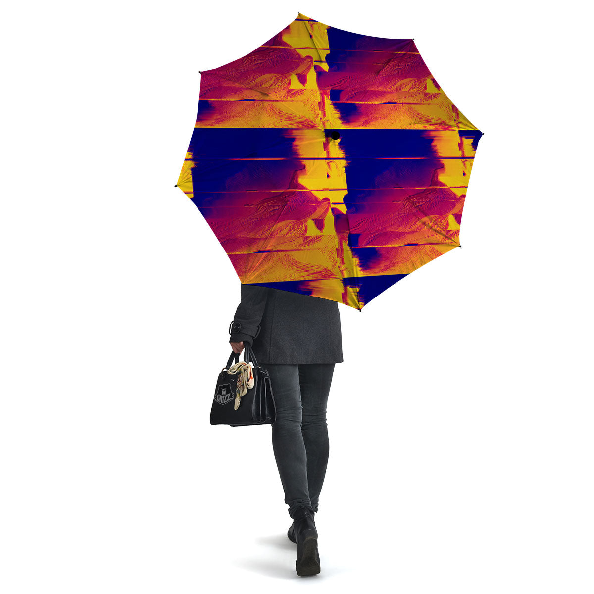 Surface Psychedelic Print Pattern Umbrella-grizzshop