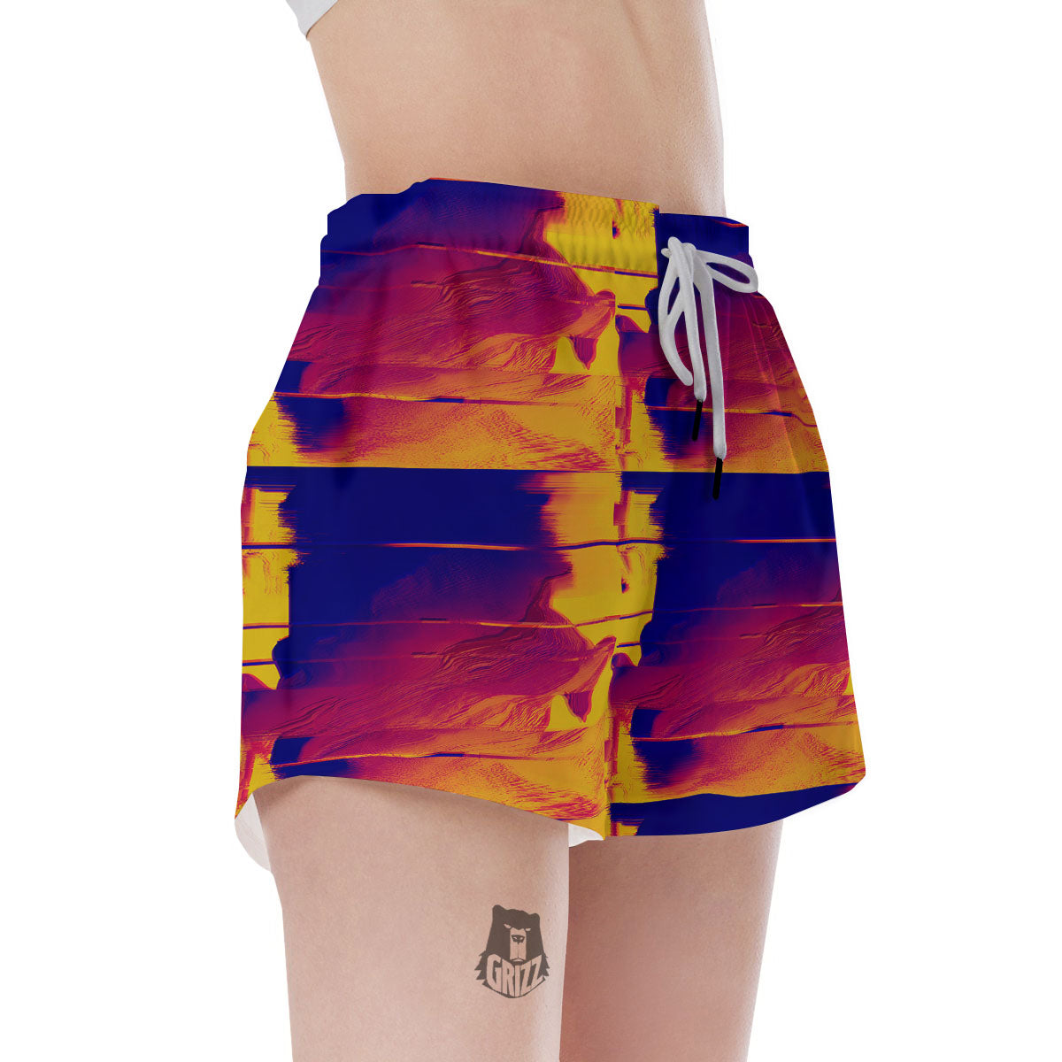Surface Psychedelic Print Pattern Women's Shorts-grizzshop