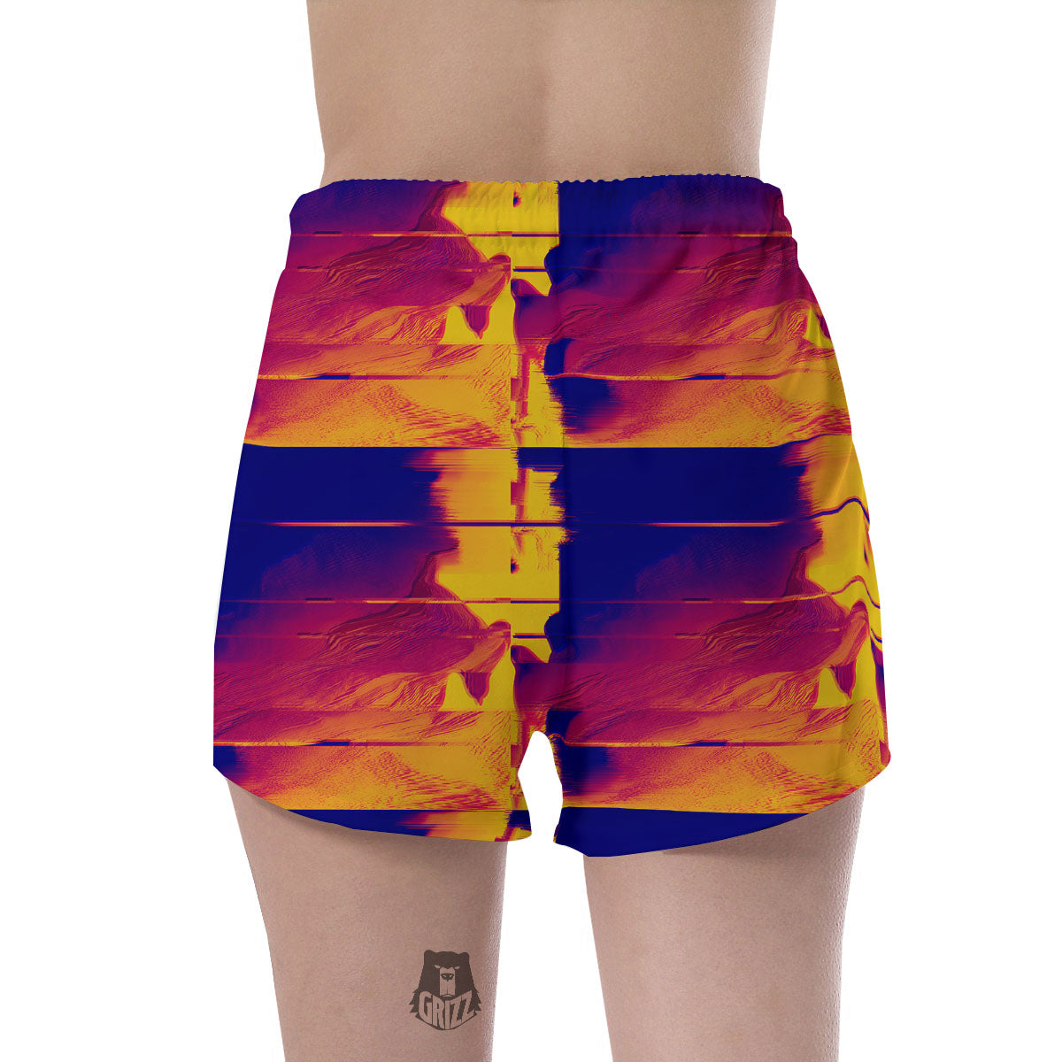 Surface Psychedelic Print Pattern Women's Shorts-grizzshop