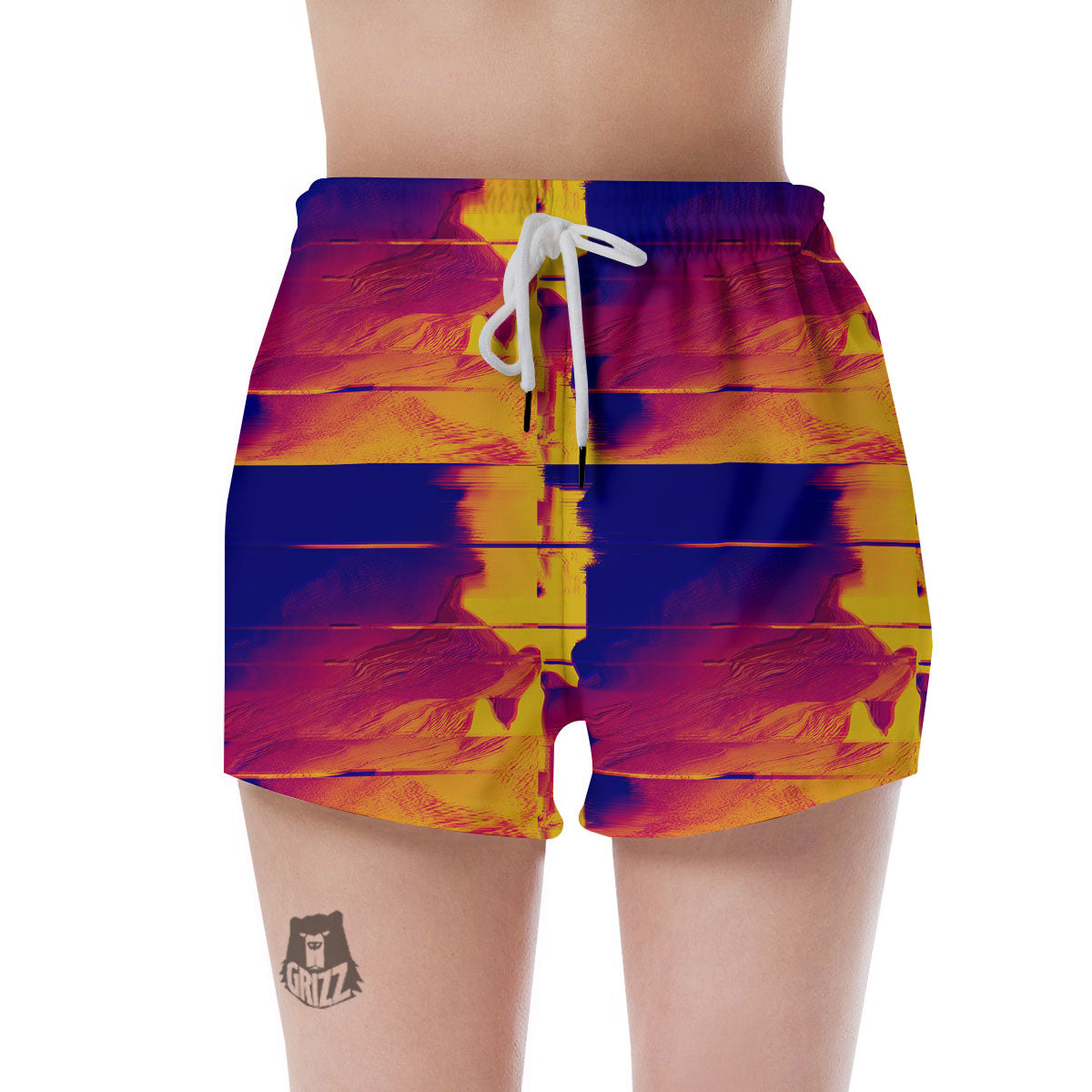 Surface Psychedelic Print Pattern Women's Shorts-grizzshop
