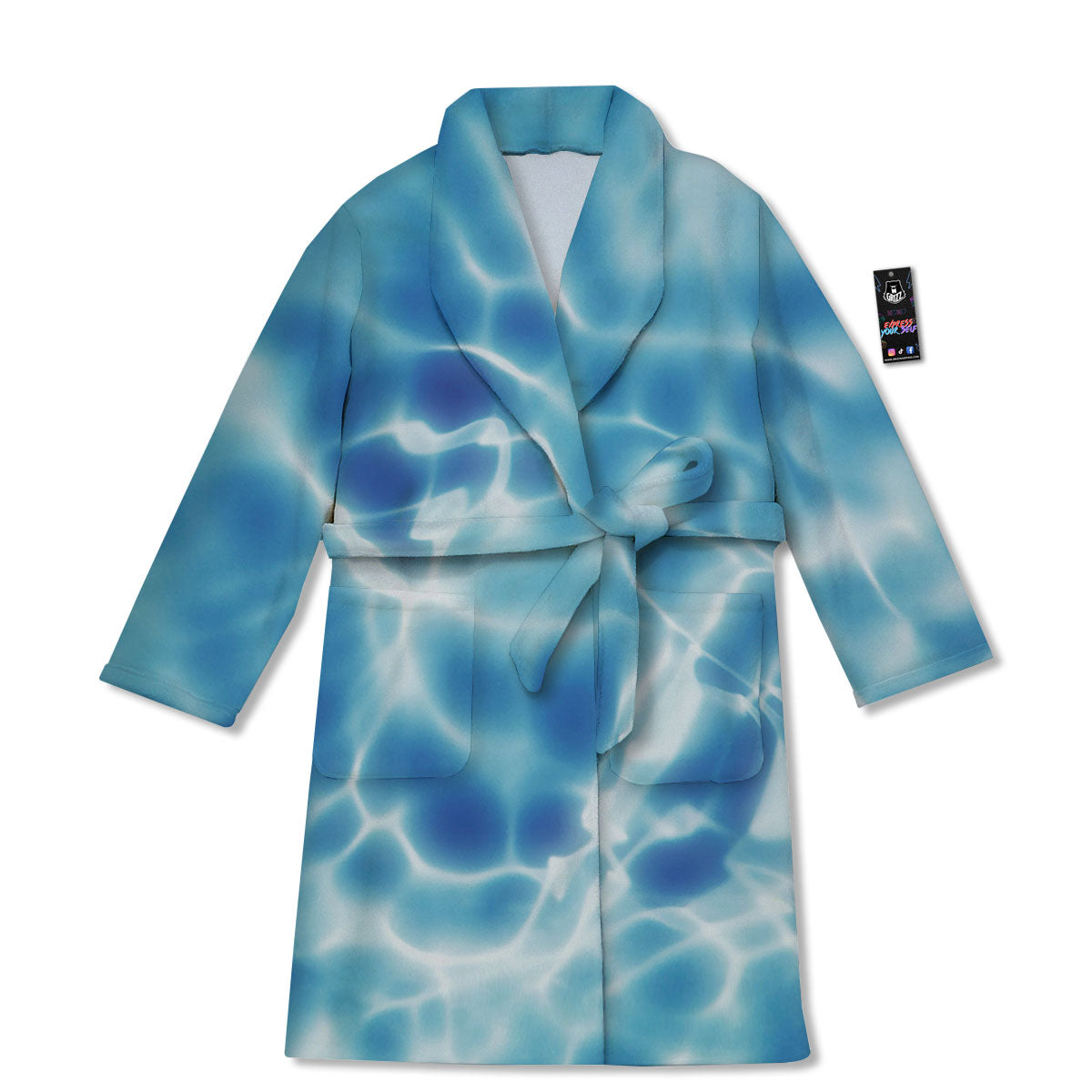Surface Sea Water Print Bathrobe-grizzshop