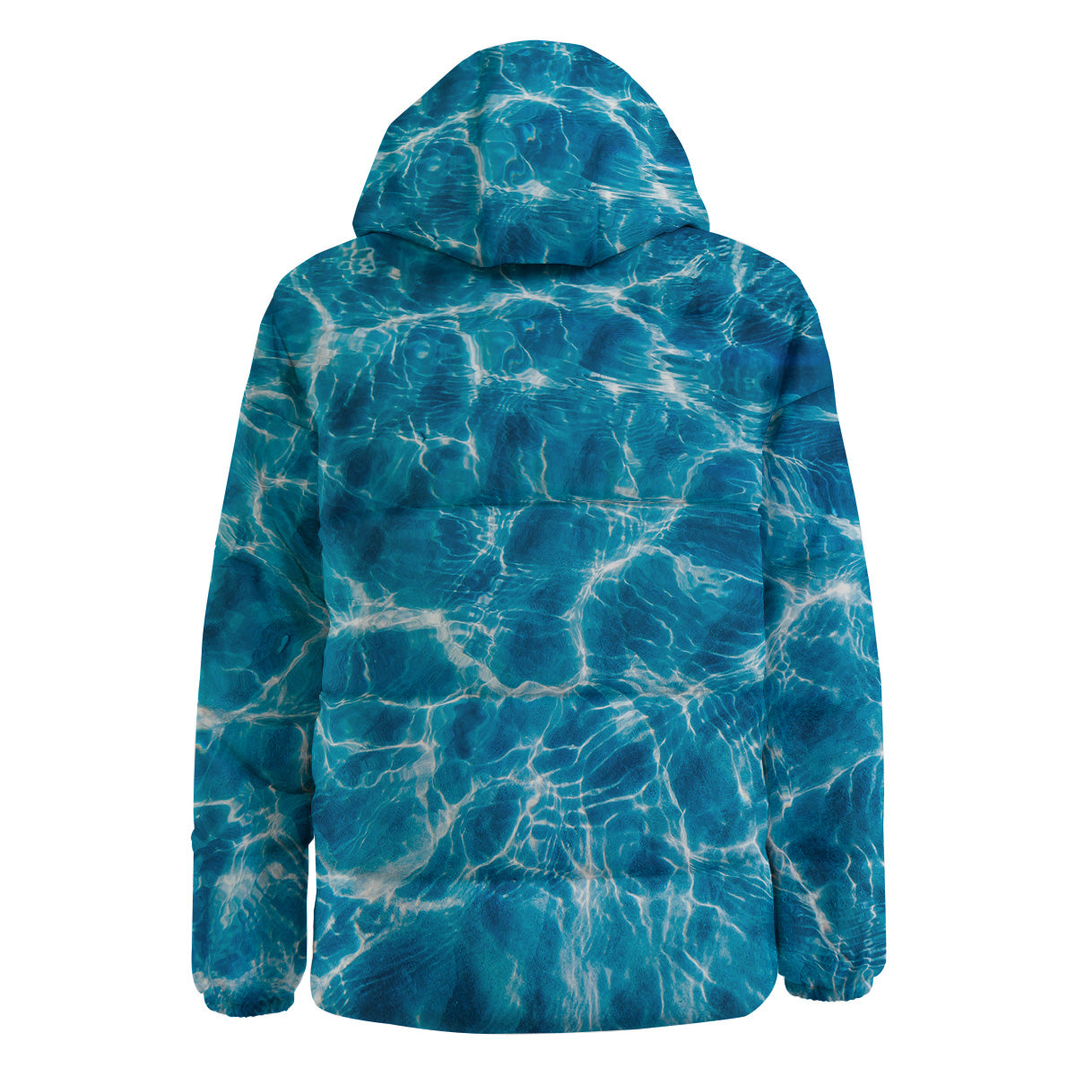 Surface Water Blue Print Down Jacket-grizzshop