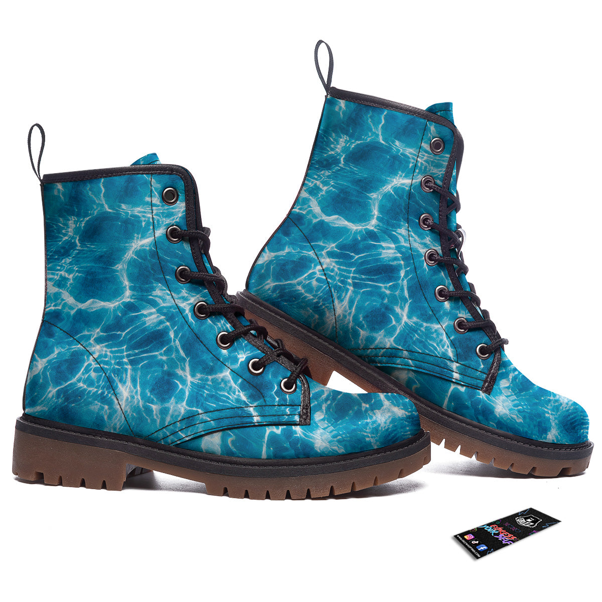 Surface Water Blue Print Work Boots-grizzshop
