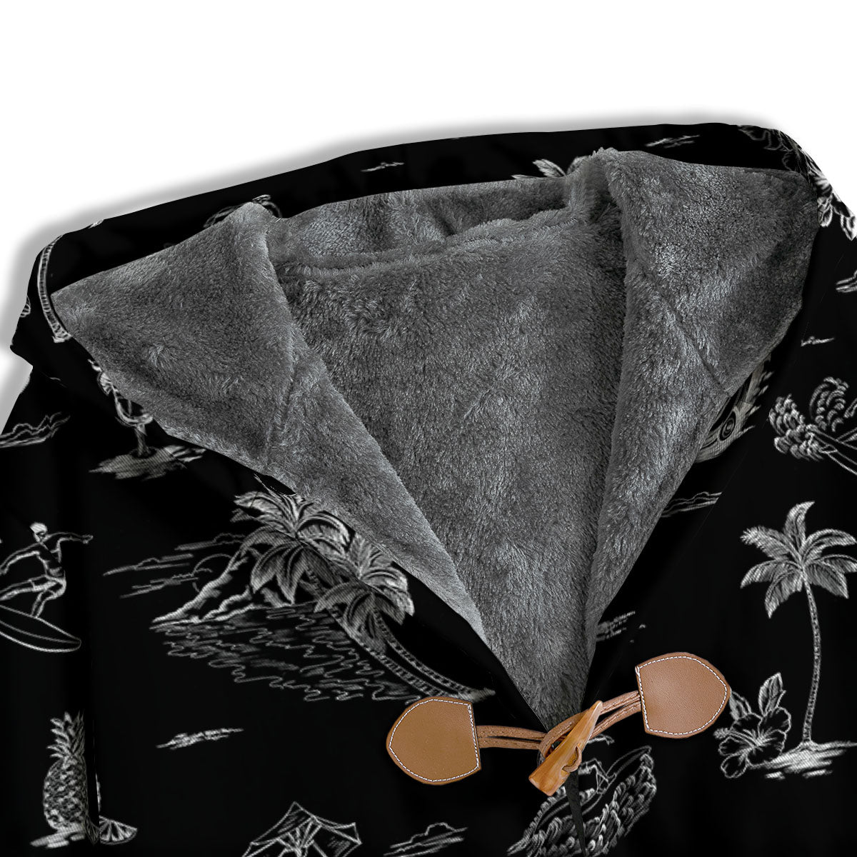 Surfing Black White Print Pattern Men's Windbreaker Jacket-grizzshop