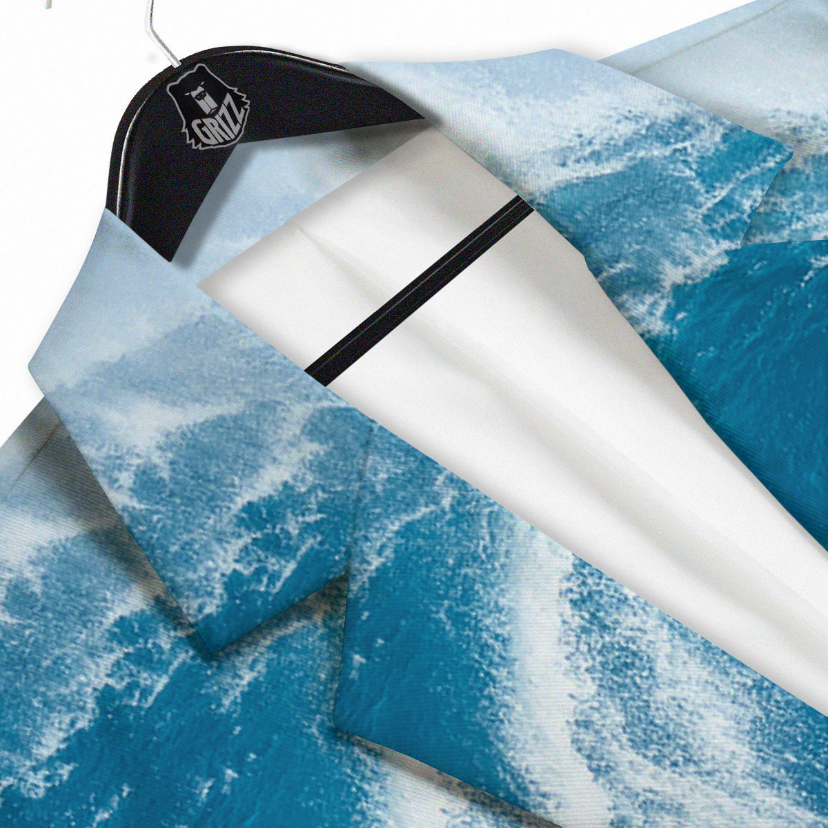 Surfing On Sea Print Men's Sport Coat-grizzshop