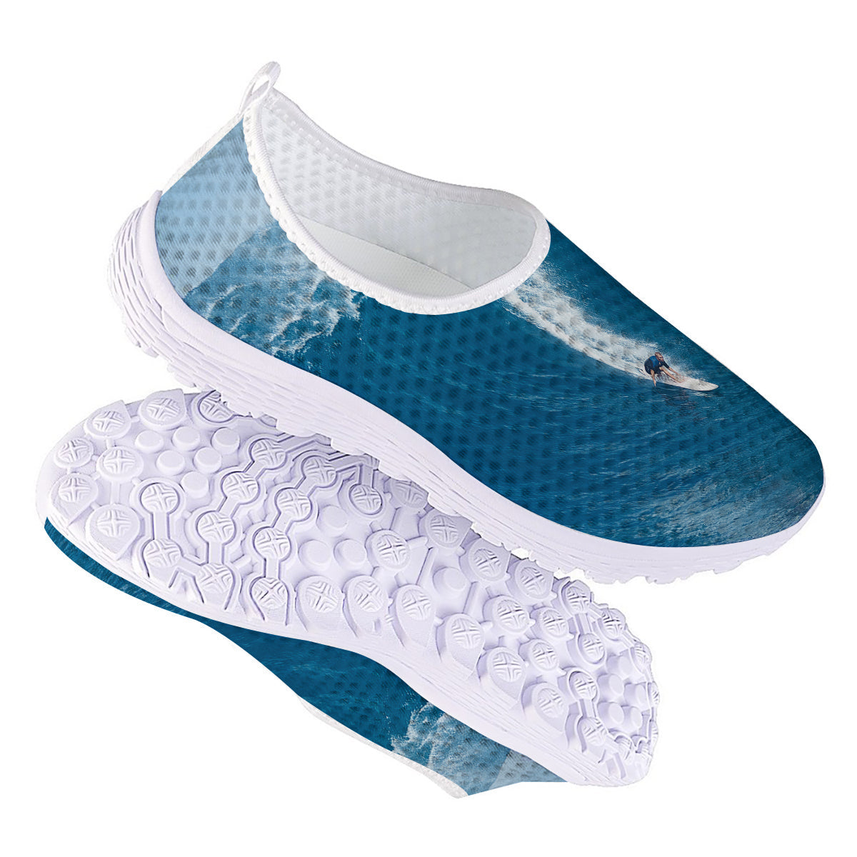 Surfing On Sea Print Nurse Shoes-grizzshop