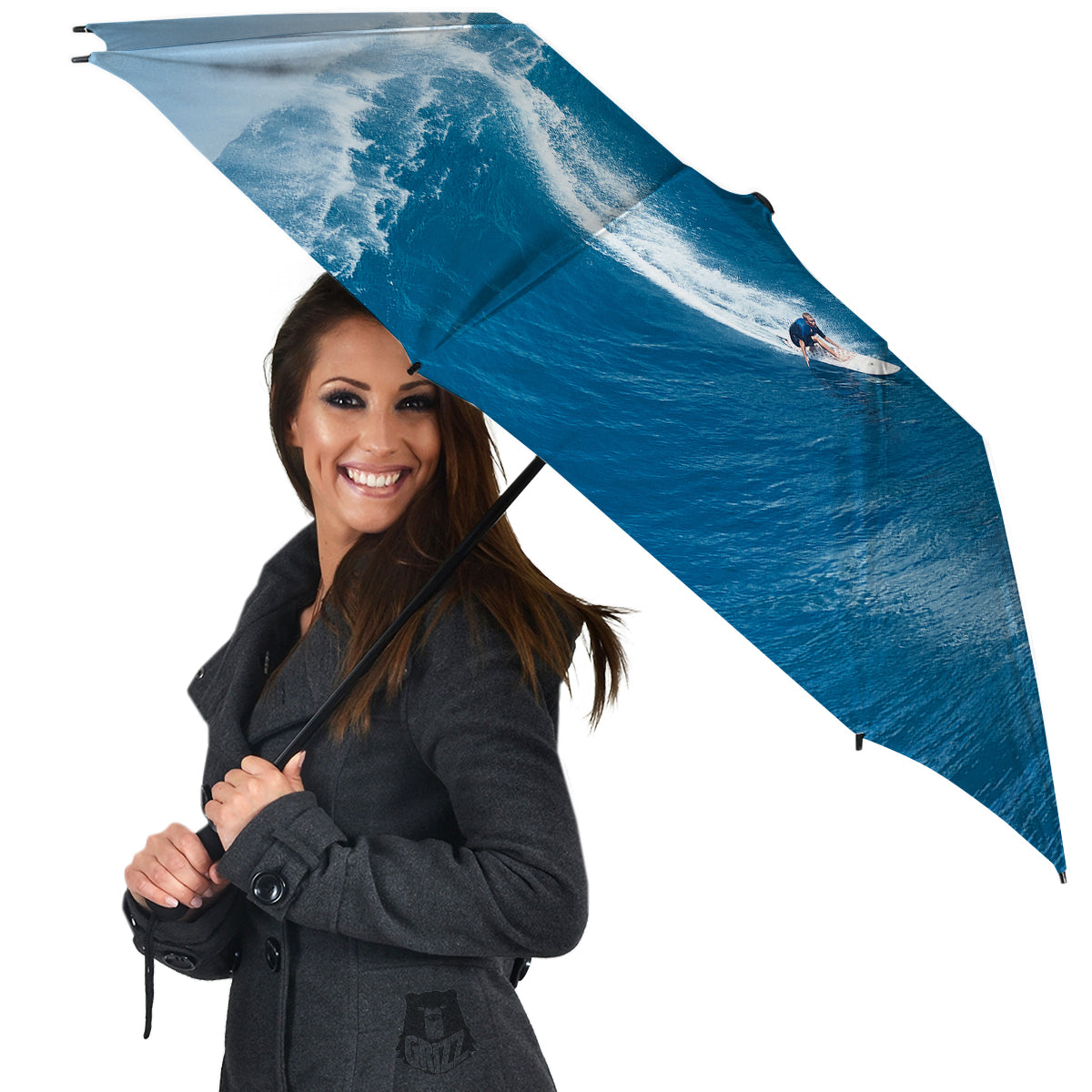 Surfing On Sea Print Umbrella-grizzshop