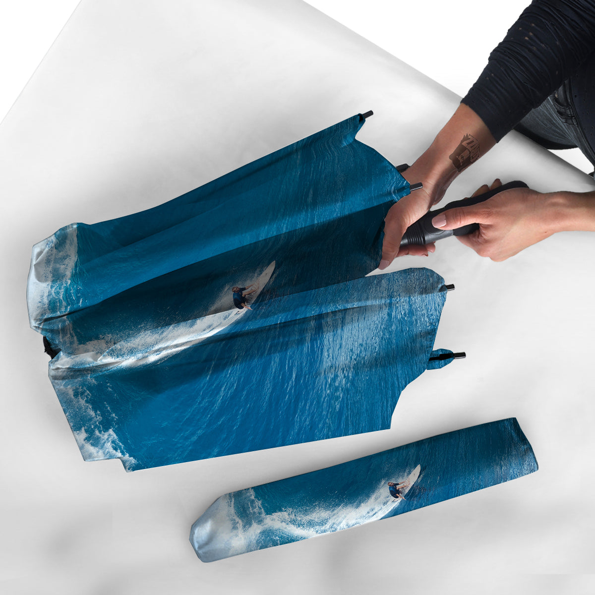 Surfing On Sea Print Umbrella-grizzshop