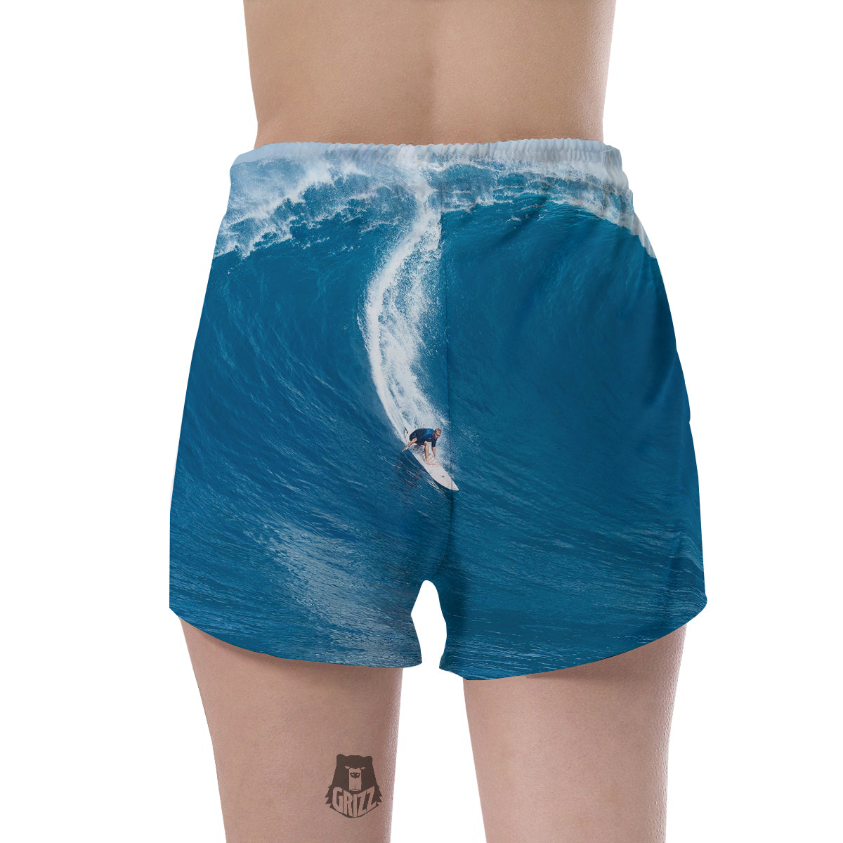 Surfing On Sea Print Women's Shorts-grizzshop