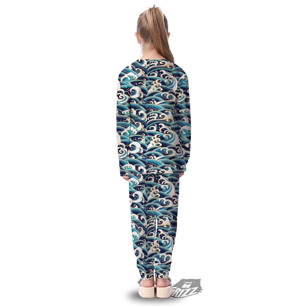 Surfing Sea Wave Print Pattern Kid's Pajamas-grizzshop