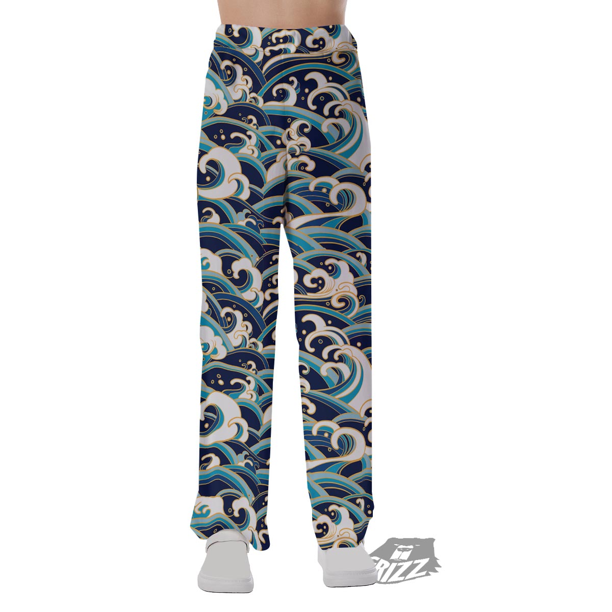 Surfing Sea Wave Print Pattern Pajama Pants-grizzshop