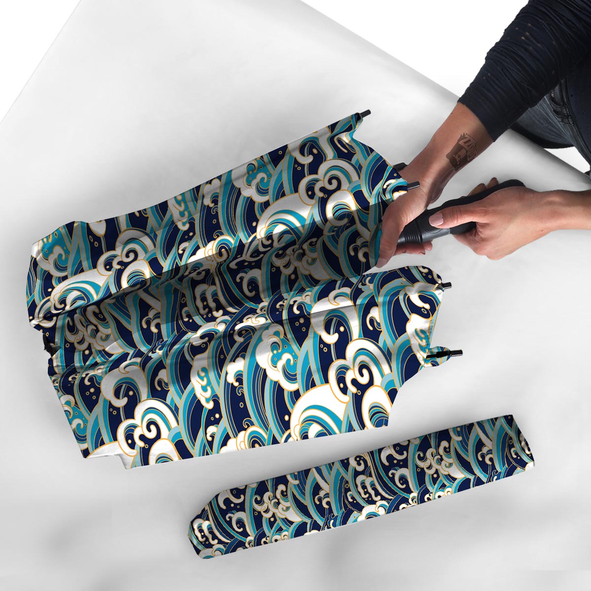 Surfing Sea Wave Print Pattern Umbrella-grizzshop
