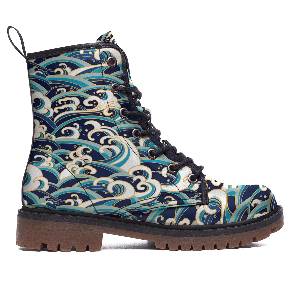 Surfing Sea Wave Print Pattern Work Boots-grizzshop