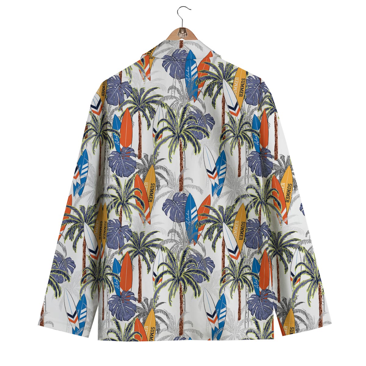 Surfing Summer Print Pattern Men's Blazer-grizzshop