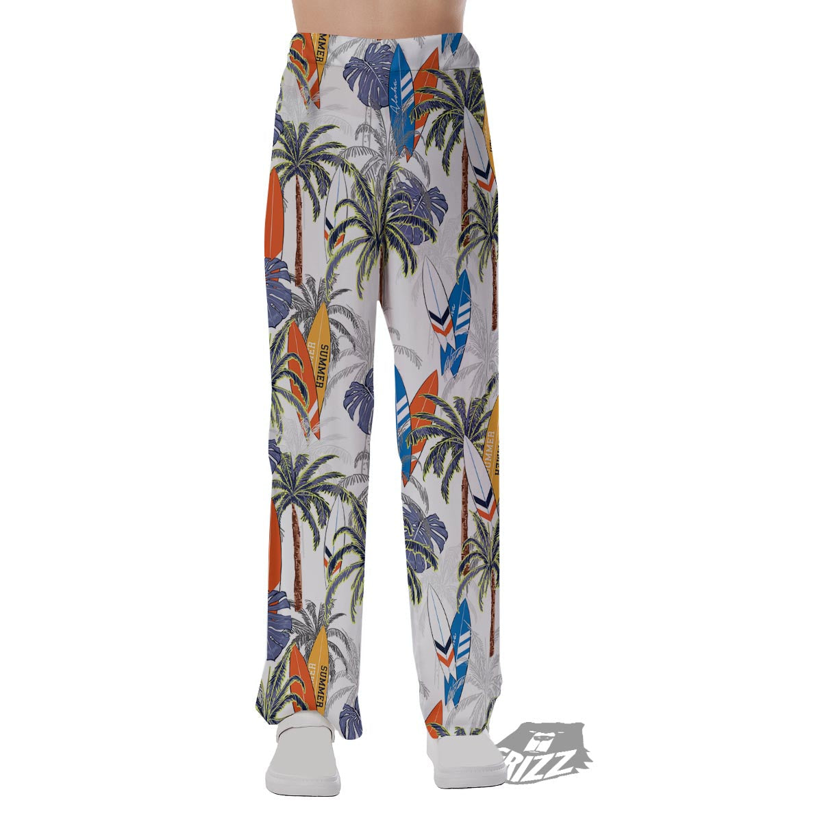 Surfing Summer Print Pattern Pajama Pants-grizzshop