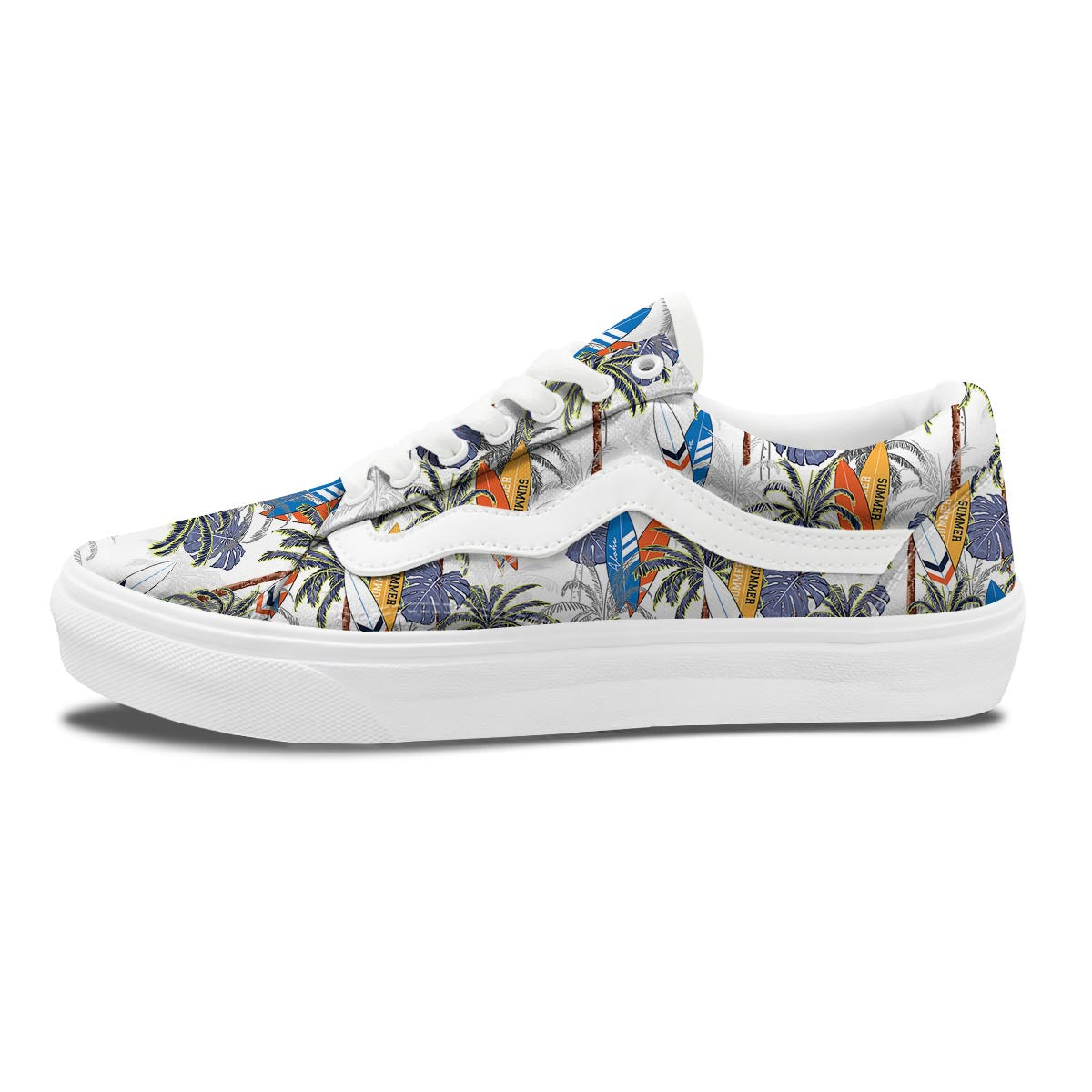 Surfing Summer Print Pattern Skate Shoes-grizzshop