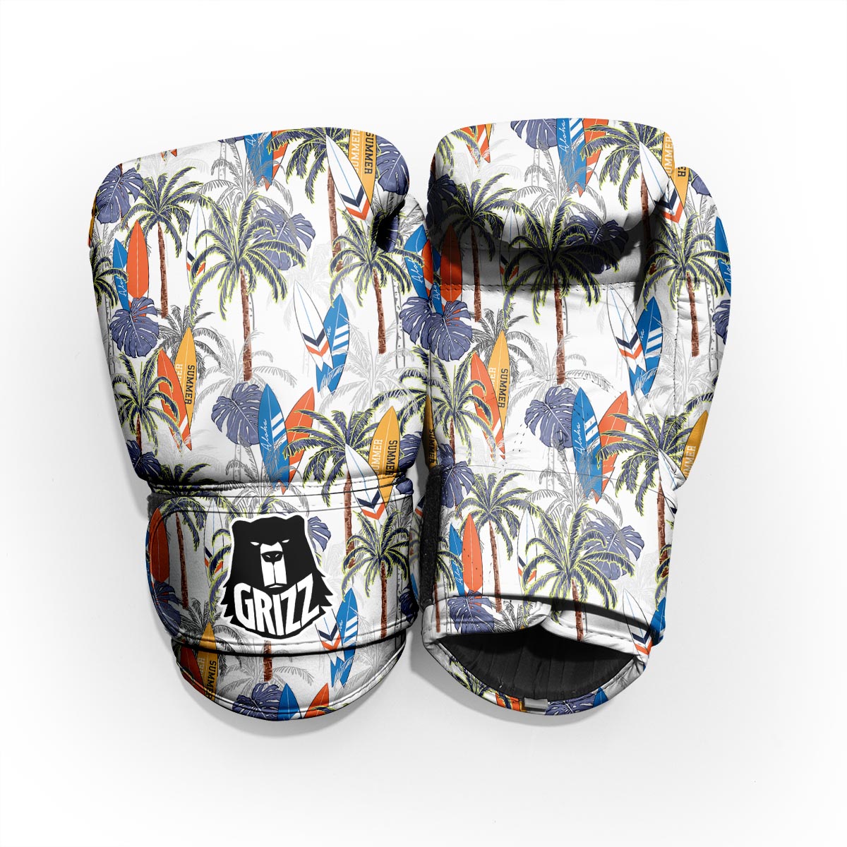 Surfing Summer Print Pattern Pro Boxing Glove