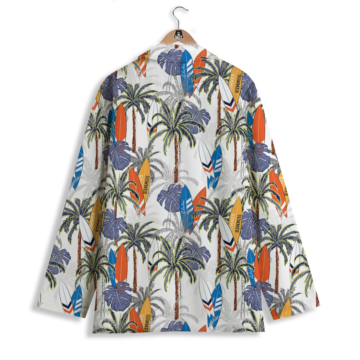 Surfing Summer Print Pattern Women's Blazer-grizzshop