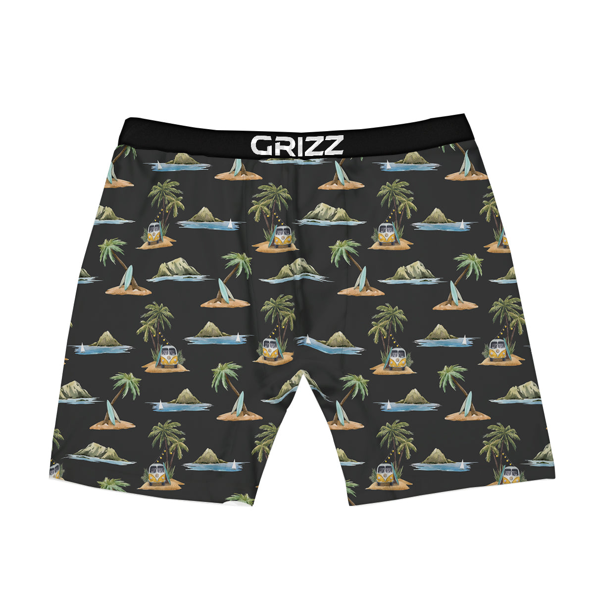 Surfing Watercolor Print Pattern Boxer Briefs-grizzshop