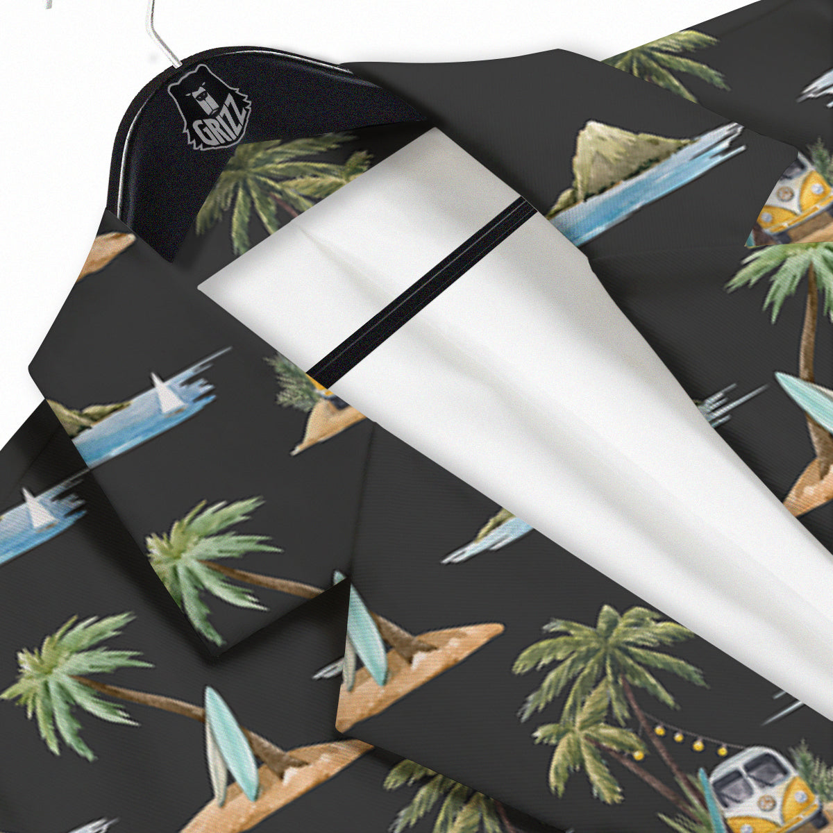 Surfing Watercolor Print Pattern Men's Sport Coat-grizzshop