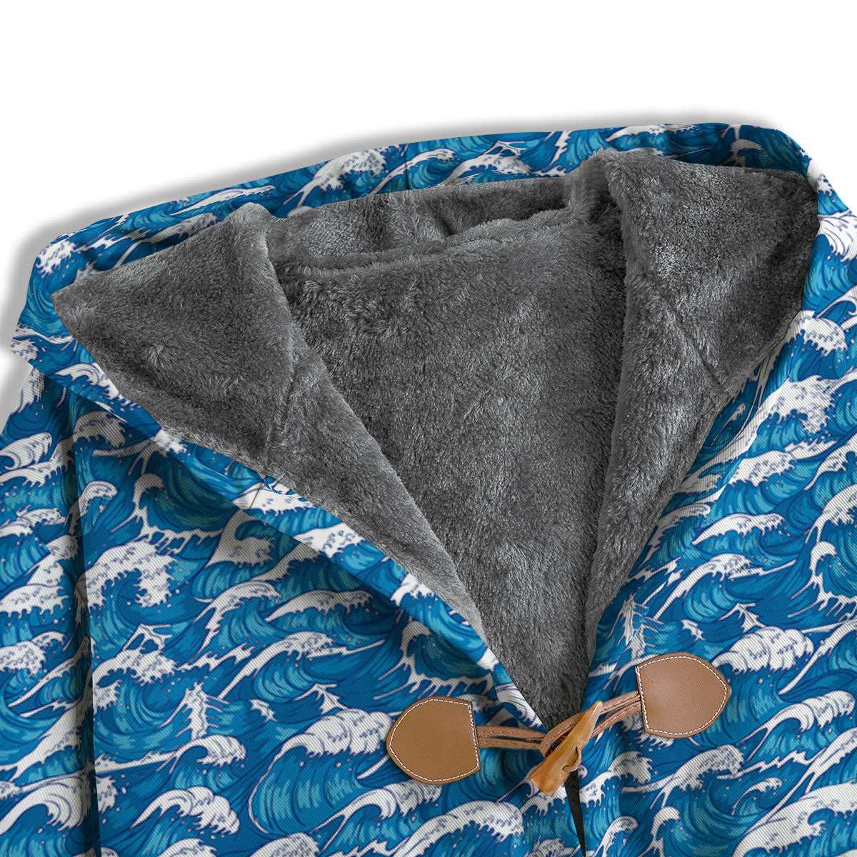 Surfing Wave Blue Print Pattern Men's Windbreaker Jacket-grizzshop