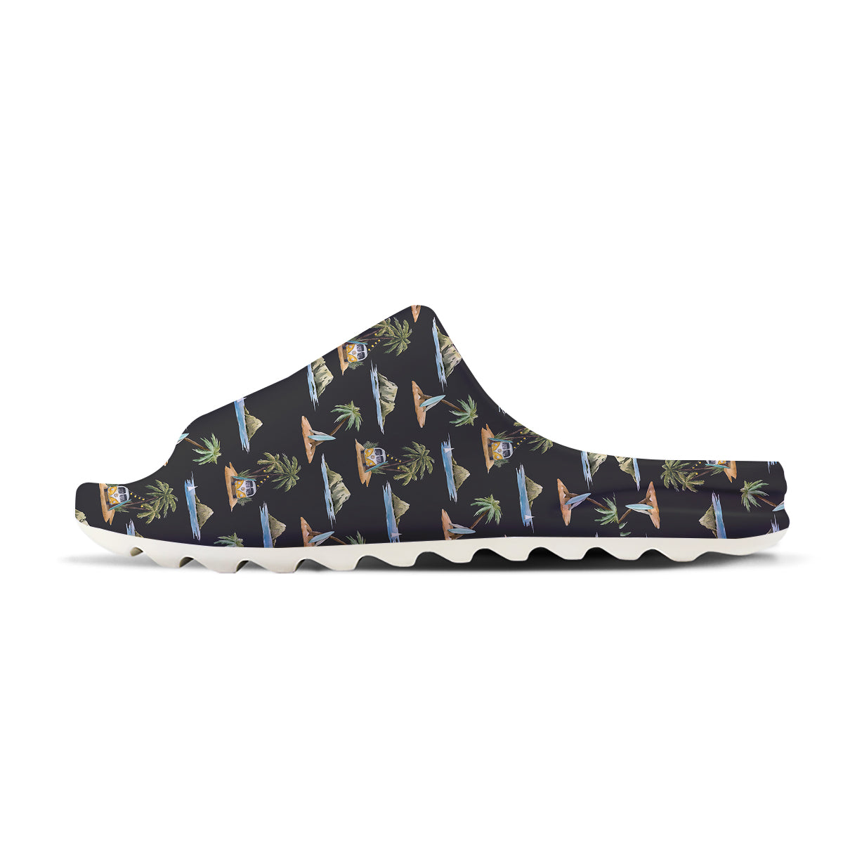 Surfing Watercolor Print Pattern Sandals-grizzshop