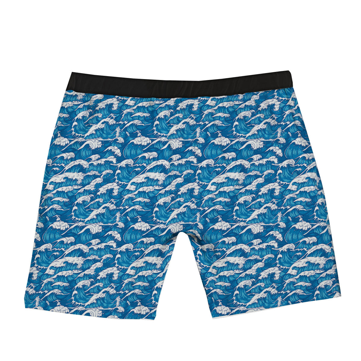 Surfing Wave Blue Print Pattern Boxer Briefs
